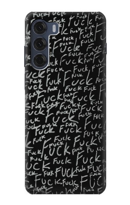 S3478 Funny Words Blackboard Case For Motorola Moto G200 5G