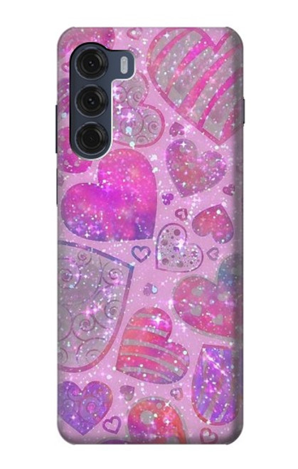 S3710 Pink Love Heart Case For Motorola Moto G200 5G