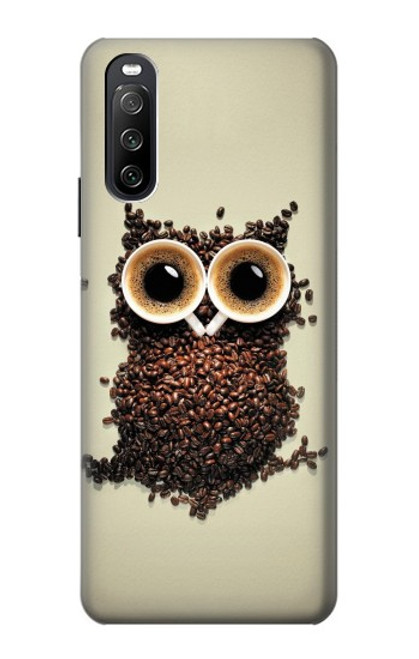 S0360 Coffee Owl Case For Sony Xperia 10 III Lite