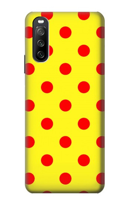 S3526 Red Spot Polka Dot Case For Sony Xperia 10 III Lite