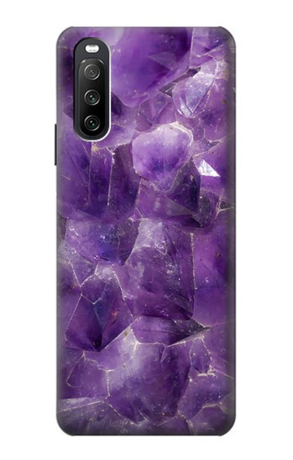 S3713 Purple Quartz Amethyst Graphic Printed Case For Sony Xperia 10 III Lite