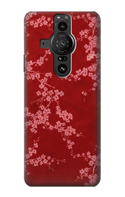 S3817 Red Floral Cherry blossom Pattern Case For Sony Xperia Pro-I