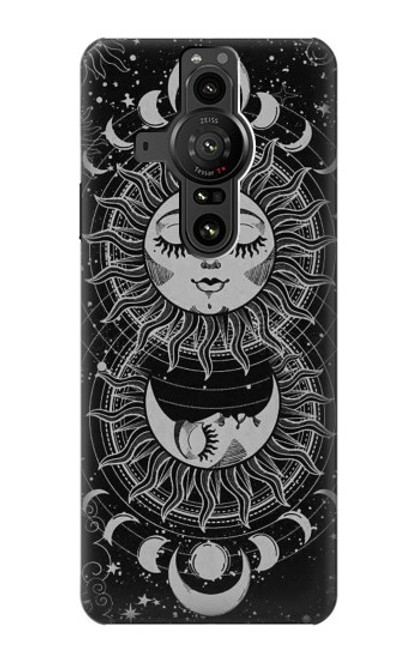 S3854 Mystical Sun Face Crescent Moon Case For Sony Xperia Pro-I