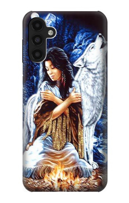 S0147 Grim Wolf Indian Girl Case For Samsung Galaxy A13 4G