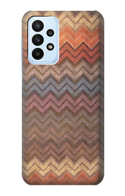 S3752 Zigzag Fabric Pattern Graphic Printed Case For Samsung Galaxy A23