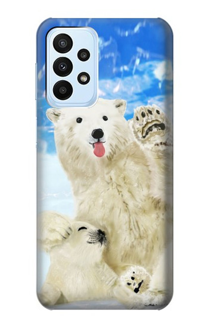 S3794 Arctic Polar Bear and Seal Paint Case For Samsung Galaxy A23