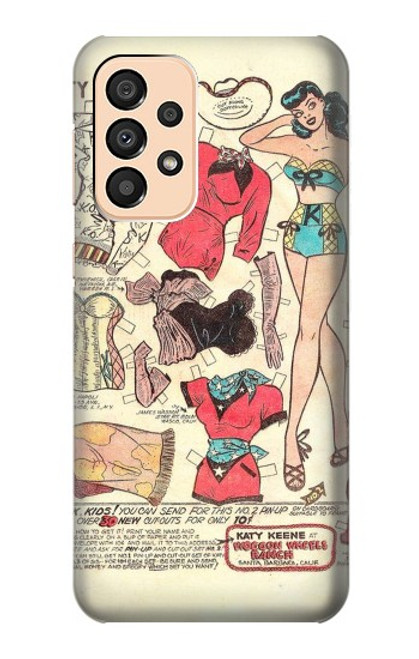 S3820 Vintage Cowgirl Fashion Paper Doll Case For Samsung Galaxy A33 5G