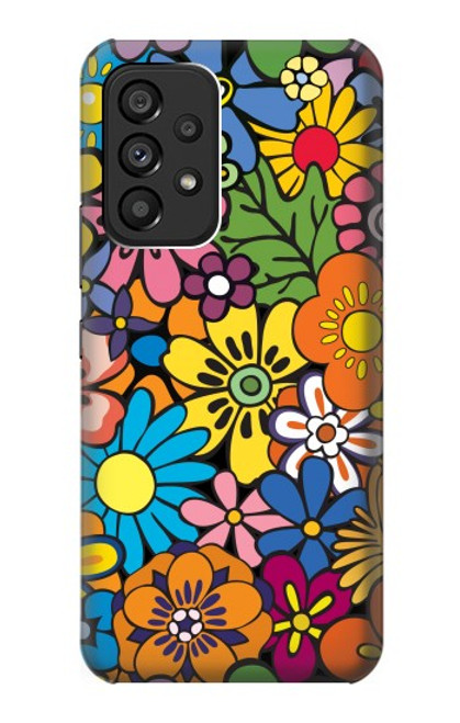 S3281 Colorful Hippie Flowers Pattern Case For Samsung Galaxy A53 5G
