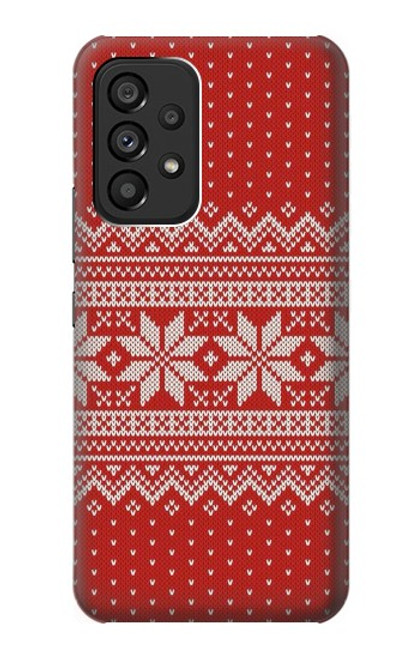 S3384 Winter Seamless Knitting Pattern Case For Samsung Galaxy A53 5G