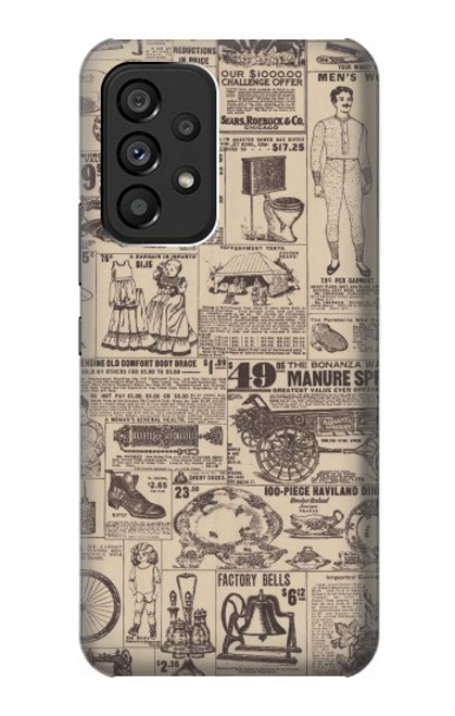 S3819 Retro Vintage Paper Case For Samsung Galaxy A53 5G