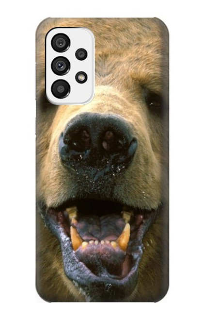 S0840 Grizzly Bear Face Case For Samsung Galaxy A73 5G