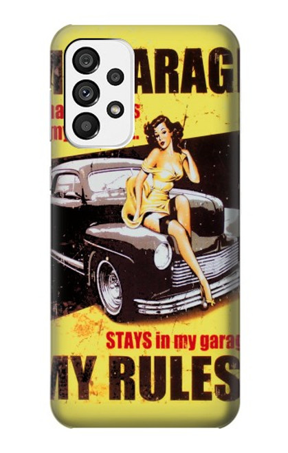 S3198 My Garage Pinup Girl Case For Samsung Galaxy A73 5G