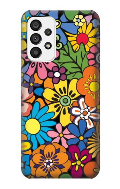 S3281 Colorful Hippie Flowers Pattern Case For Samsung Galaxy A73 5G