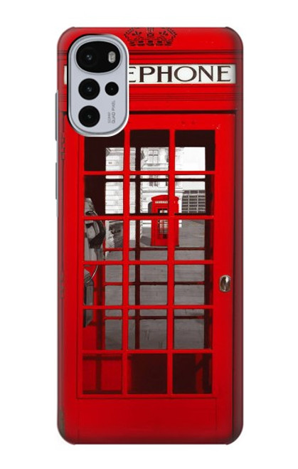 S0058 British Red Telephone Box Case For Motorola Moto G22