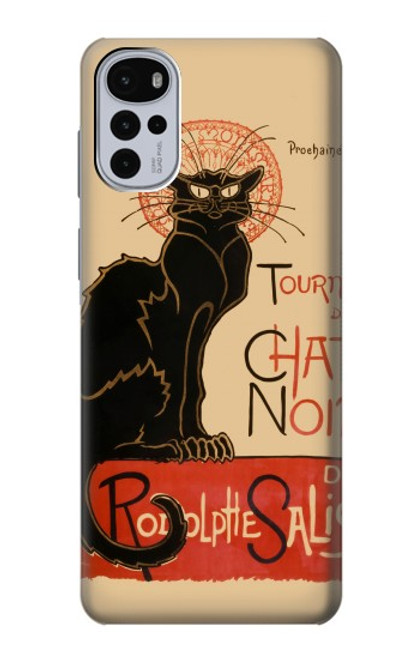 S2739 Chat Noir Black Cat Vintage Case For Motorola Moto G22