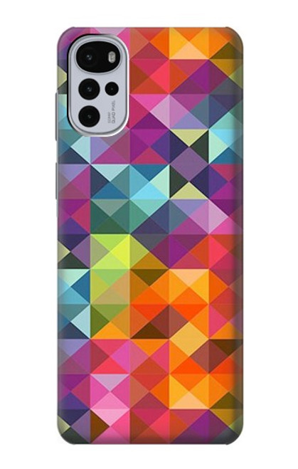 S3477 Abstract Diamond Pattern Case For Motorola Moto G22