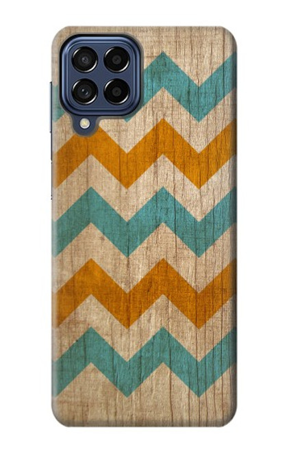 S3033 Vintage Wood Chevron Graphic Printed Case For Samsung Galaxy M53