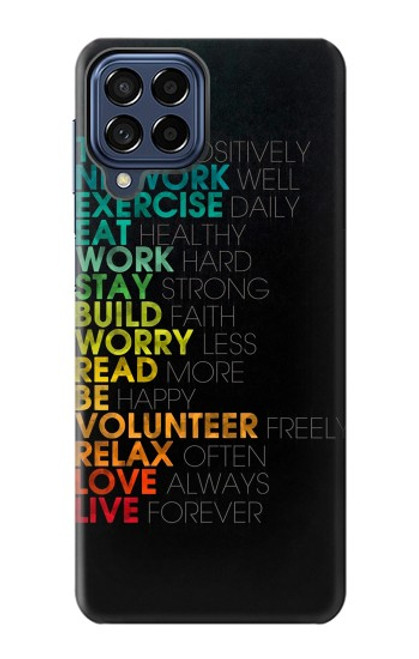 S3523 Think Positive Words Quotes Case For Samsung Galaxy M53