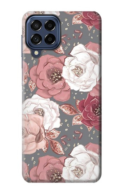 S3716 Rose Floral Pattern Case For Samsung Galaxy M53