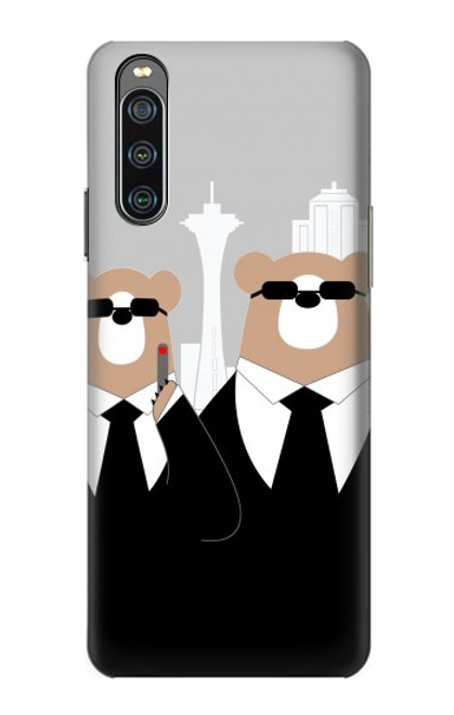 S3557 Bear in Black Suit Case For Sony Xperia 10 IV