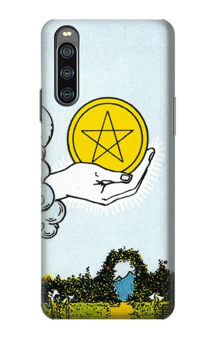 S3722 Tarot Card Ace of Pentacles Coins Case For Sony Xperia 10 IV