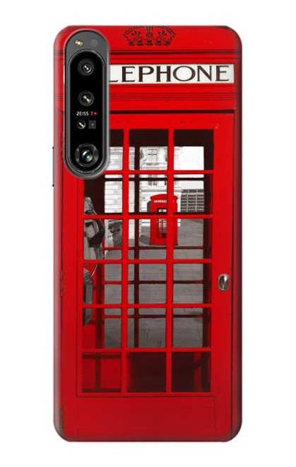 S0058 British Red Telephone Box Case For Sony Xperia 1 IV