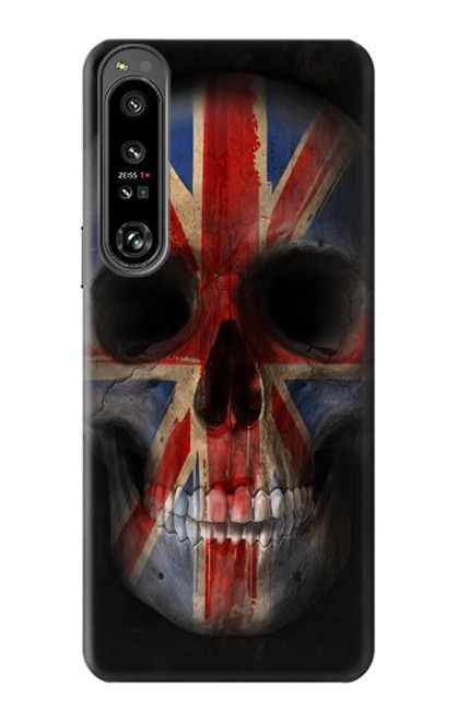 S3848 United Kingdom Flag Skull Case For Sony Xperia 1 IV