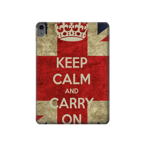 S0674 Keep Calm and Carry On Hard Case For iPad Air (2022,2020, 4th, 5th), iPad Pro 11 (2022, 6th)