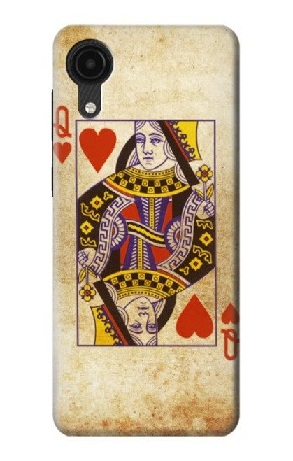 S2833 Poker Card Queen Hearts Case For Samsung Galaxy A03 Core