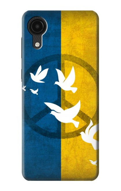 S3857 Peace Dove Ukraine Flag Case For Samsung Galaxy A03 Core