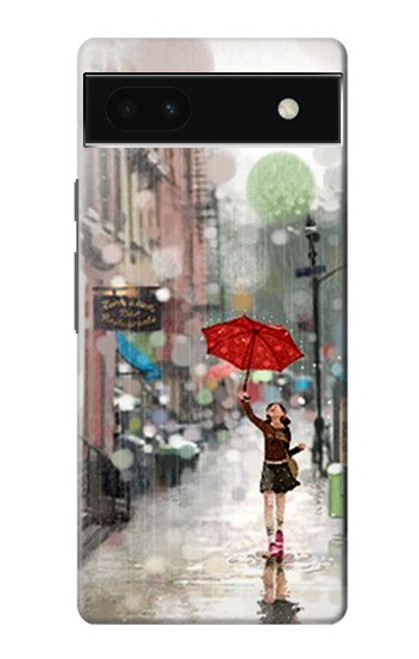 S0108 Girl in The Rain Case For Google Pixel 6a