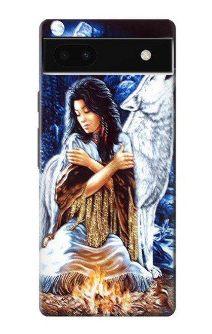 S0147 Grim Wolf Indian Girl Case For Google Pixel 6a