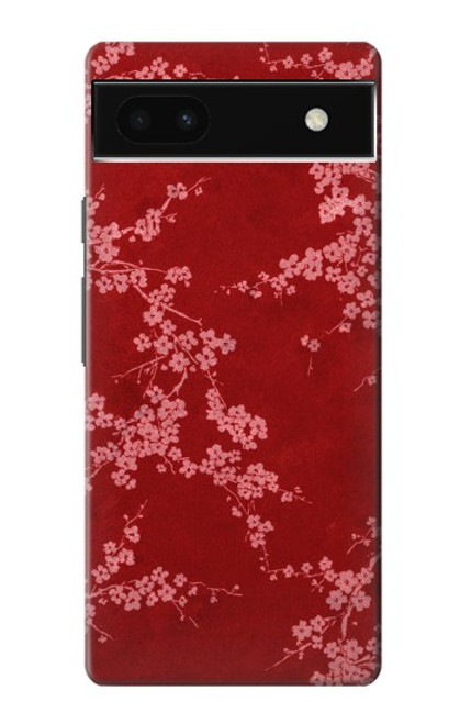 S3817 Red Floral Cherry blossom Pattern Case For Google Pixel 6a