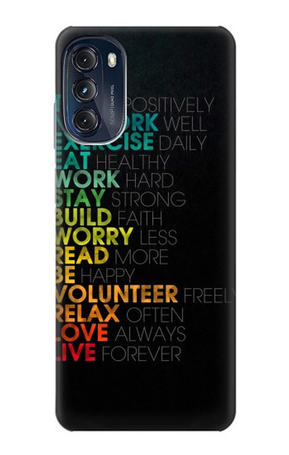 S3523 Think Positive Words Quotes Case For Motorola Moto G (2022)