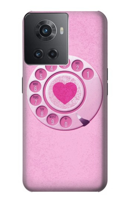 S2847 Pink Retro Rotary Phone Case For OnePlus Ace