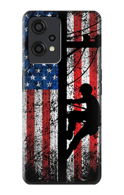 S3803 Electrician Lineman American Flag Case For OnePlus Nord CE 2 Lite 5G