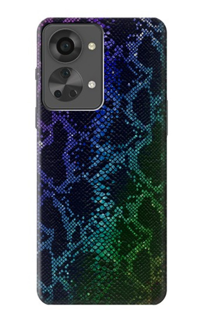 S3366 Rainbow Python Skin Graphic Print Case For OnePlus Nord 2T
