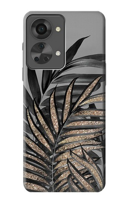 S3692 Gray Black Palm Leaves Case For OnePlus Nord 2T