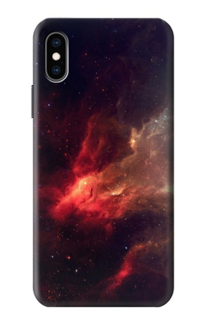 S3897 Red Nebula Space Case For iPhone X, iPhone XS