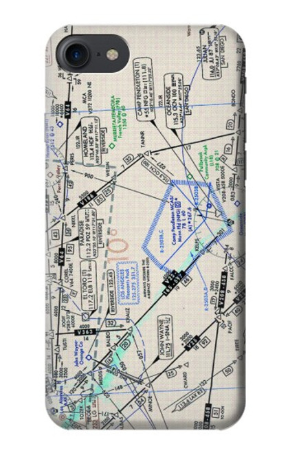 S3882 Flying Enroute Chart Case For iPhone 7, iPhone 8, iPhone SE (2020) (2022)