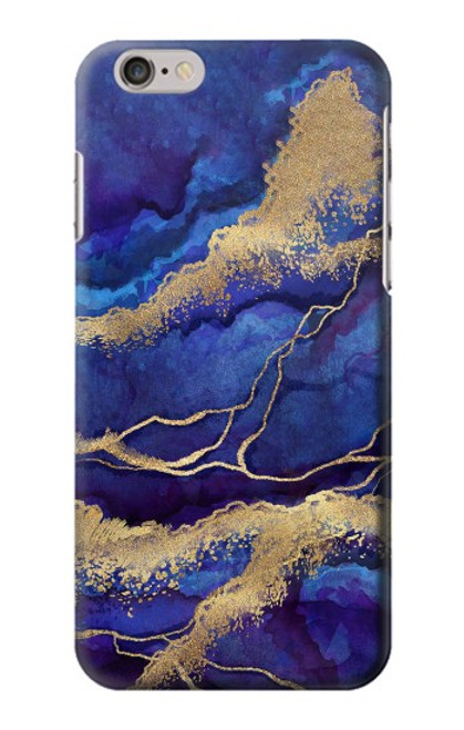 S3906 Navy Blue Purple Marble Case For iPhone 6 6S