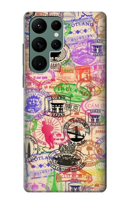 S3904 Travel Stamps Case For Samsung Galaxy S22 Ultra