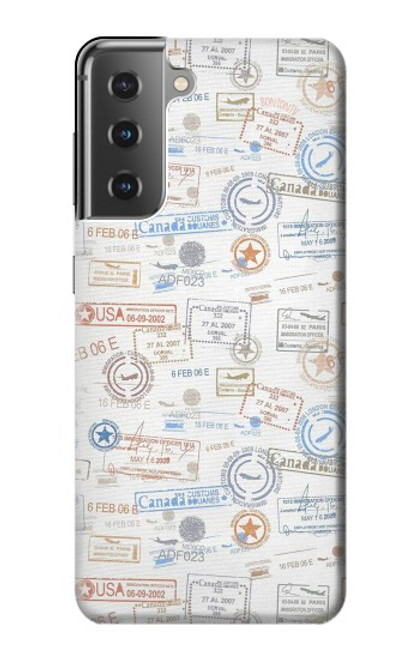 S3903 Travel Stamps Case For Samsung Galaxy S21 Plus 5G, Galaxy S21+ 5G