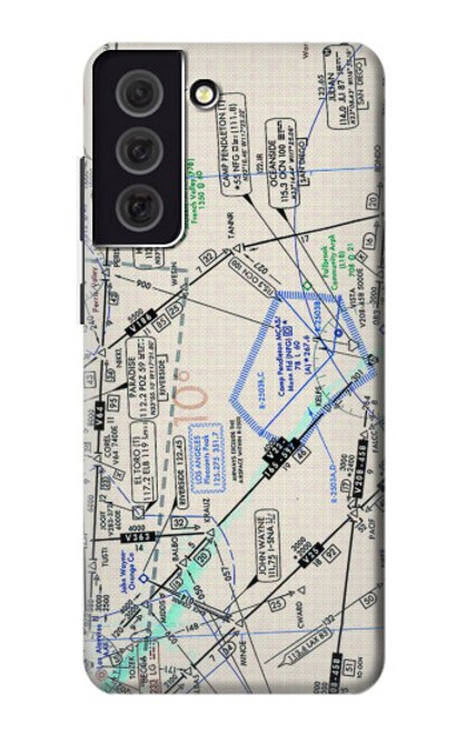 S3882 Flying Enroute Chart Case For Samsung Galaxy S21 FE 5G