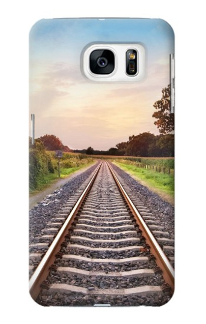 S3866 Railway Straight Train Track Case For Samsung Galaxy S7