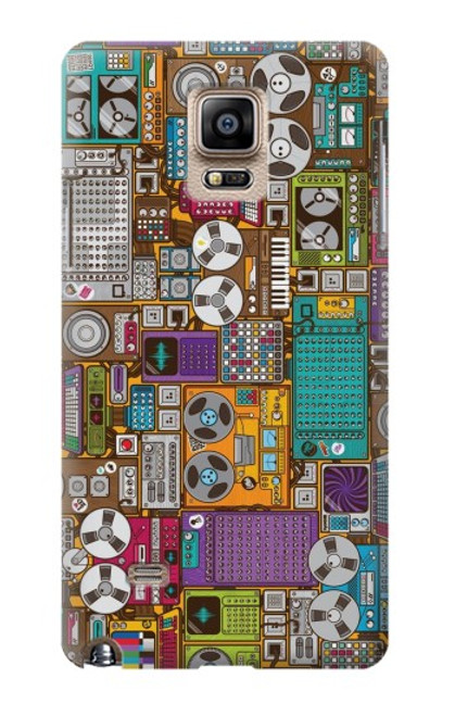 S3879 Retro Music Doodle Case For Samsung Galaxy Note 4