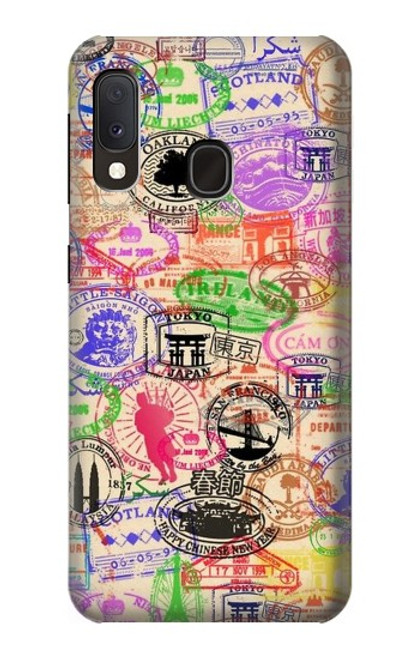 S3904 Travel Stamps Case For Samsung Galaxy A20e