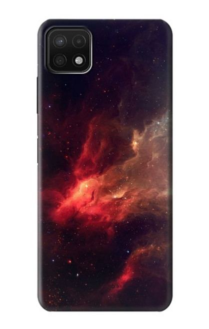 S3897 Red Nebula Space Case For Samsung Galaxy A22 5G
