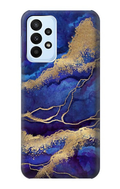 S3906 Navy Blue Purple Marble Case For Samsung Galaxy A23