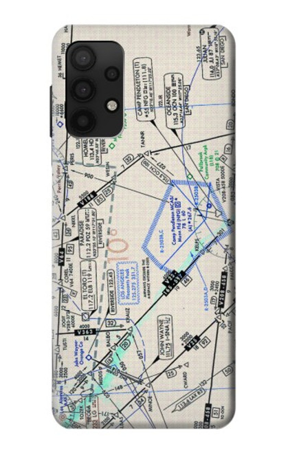 S3882 Flying Enroute Chart Case For Samsung Galaxy A32 4G
